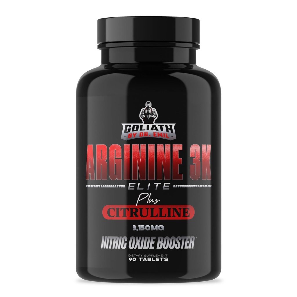 Dr. Emil - Elite L Arginine (3150mg) + L-Citrulline Høyeste dose - Nitric Oxid Supplement for vaskularitet, utholdenhet og hjertehelse (AAKG og HCL) - 90 tabletter