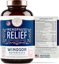 Menopause Supplements for kvinner - Windsor Botanicals Multivitamin med Chastebrry, Black Cohosh for varme blits, Menopause Relief og hormonbalanse for kvinner - 60 Naturlig Progesteron Estrogen piller
