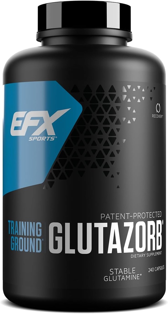 EFX Sports Trening Ground Glutazorb Caps | Høyt konsentrert, pH Korrekt Glutamin Pill Supplement | Digestion og immunstøtte | 120 Serveringer, 240 Kapsler
