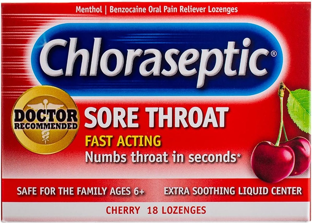 Arm & Hammer Enkelt Saline Nasal Spray 4.5oz & Kloraseptisk Cherry Sore Throat Lozenges 18 Count Bundle