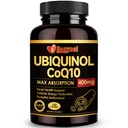 Ubiquinol CoQ10 400mg Softgels med vitamin E & Omega-3, Max-absorpsjon koenzym Q10, Kraftig antioksidant, støtter hjerte helse og energi-produksjon, 120 greve, ikke-GMO