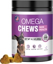 Omega 3 for hunder hud og Coat Supplement for hund allergi Chews kløende hud relief fisk olje tørr hud reatment lakseolje Supplement 200 tabletter