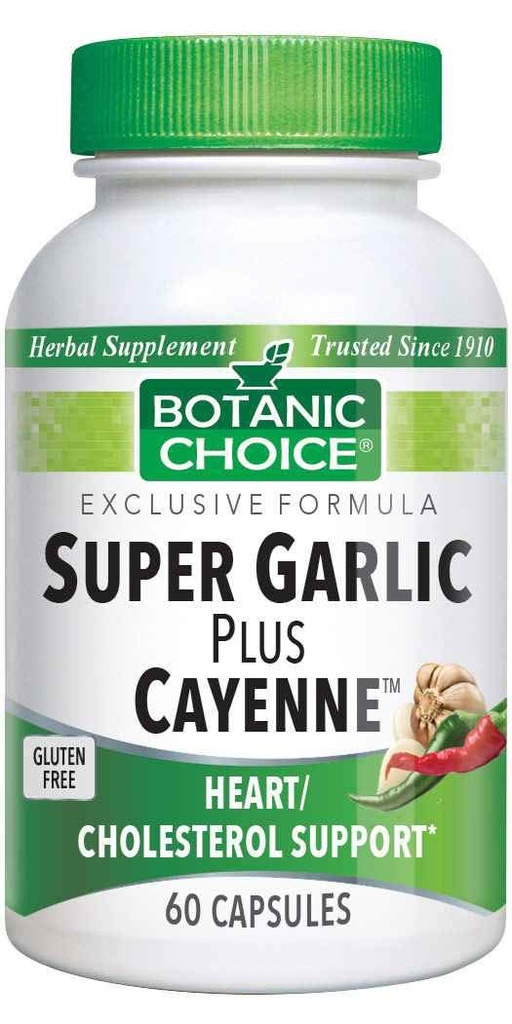 Botanisk valg Super hvitløk Plus Cayenne, 60 kapsler