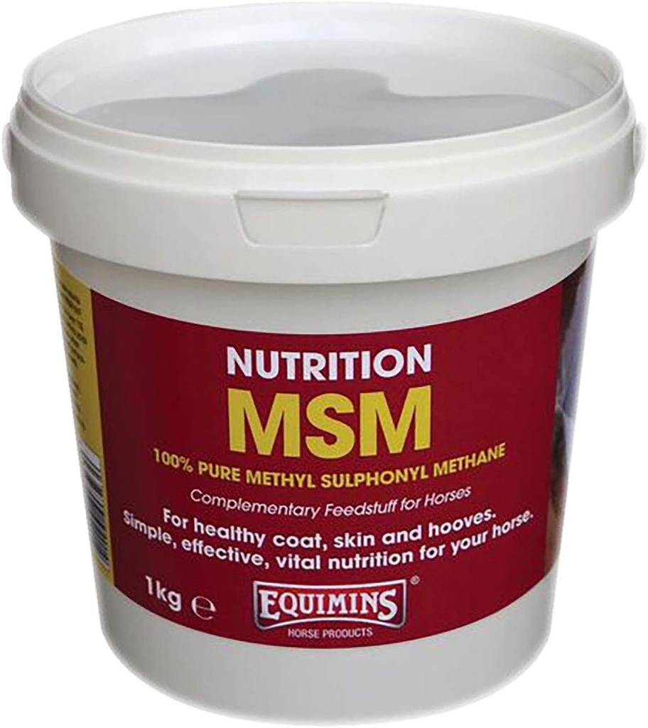 MSM (Metyl Sulfonyl Metan), Equimins, Hestenæring, Leder og lydighet, 1,0kg