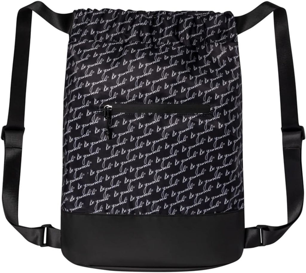 Flex Cinch Tegnestreng Gym Bag for kvinner med grafiske designer | Holdbar lett vekt Gym Cinch Vesker | Flott for Gym Bag, Reise, og Overnattinger | Svart / hvit - Vær deg selv
