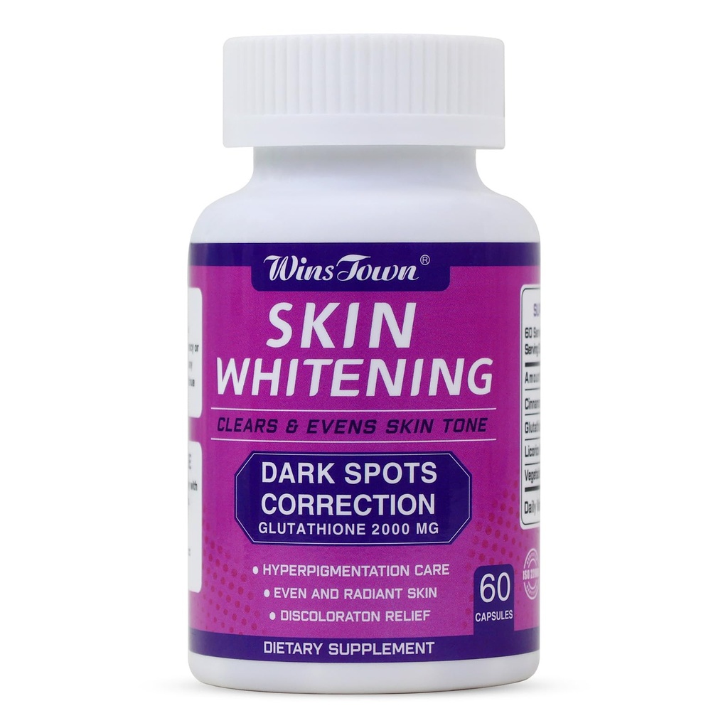 AIHIYO Hudbleking Capsule, Clears og Evens Hud Tone, Mørke flekker Korreksjon, 60 Count
