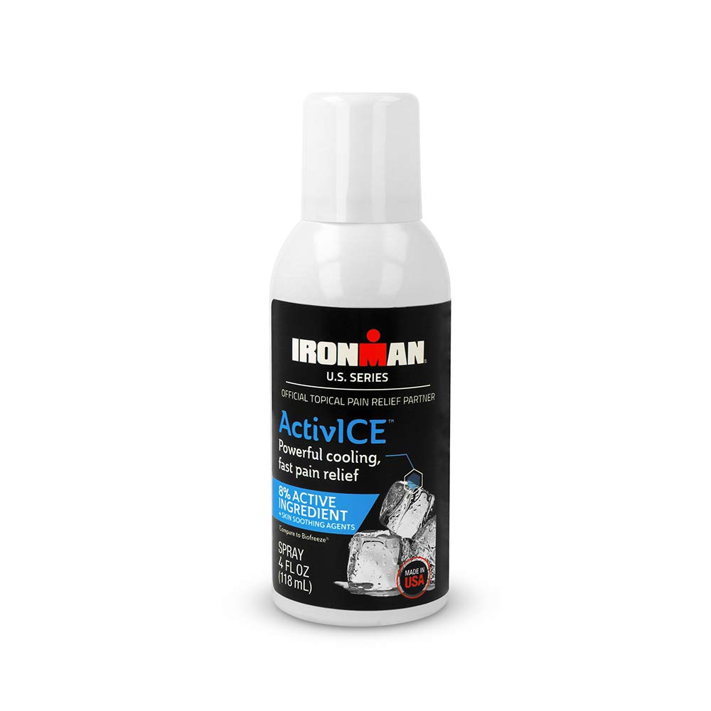 Curad IRONMAN Activice Kjølespray, Topisk smertelindring for ledbetennelse, ledd, muskel, rygg & kroppssmerter & smerter, 4 oz (1 count)