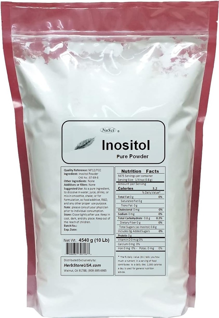 Inositol bulk ren pulver NF12 & FCC kvalitet standard (4540g (10 Lb))