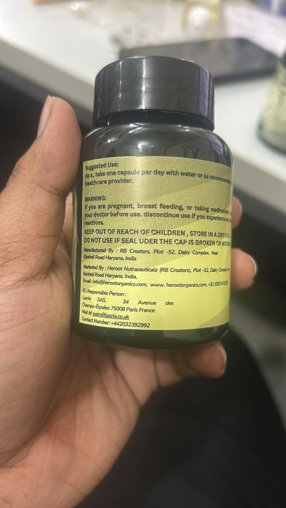 Organic Spirulina Protein pulverkapsler - Vitaminer og mineraler for energi - Vegetarisk, Glutenfri 100% ren supermat for optimal helse (60 kapsler)