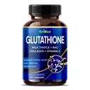 GriMed Glutathione 11.200mg - X10 Power with Milk Thistle, NAC, Collage, Vitamin C - Cellular Wellness, strålende hud - USA laget og testet (150 greve av 1))