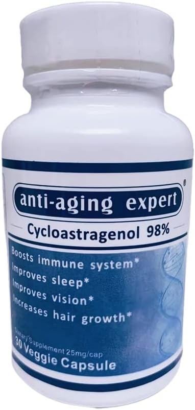 Sykloastragenol 98% Mikronisert 25 mg, 30 vegetariske kapsler, 1 flaske