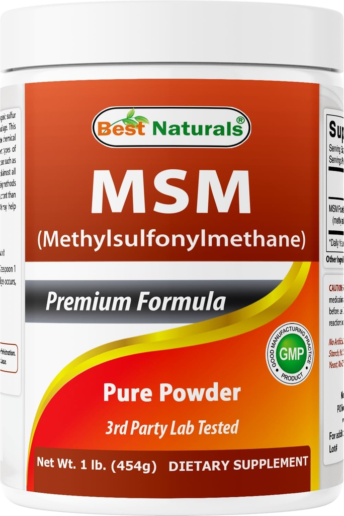 Beste Naturals 100% ren MSM pulver, 1Lb