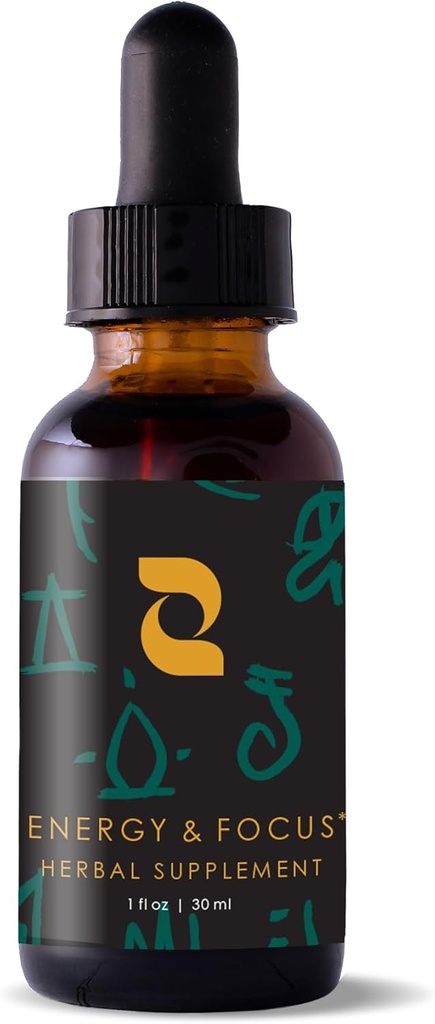 Redmint Energy & Focus Herbal Tinktur ® Herbal Supplement Rotet i antikkens TCM Visdom | Naturlig støtte for økt energi og skarpere fokus med Ashwagandha, Rhodiola,Schisandra, Hellig basilikum 30 ml