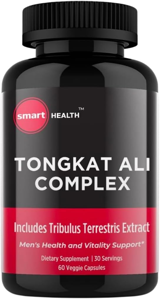 Tongkat Ali - Helse & Vitality Supplement for menn - 800mg Tongkat Ali + 200mg Tribulus Terrestris - Ytelsesstøtte - Glutenfri, Vegan & Ikke-GMO - 60 kapsler - 30 Services