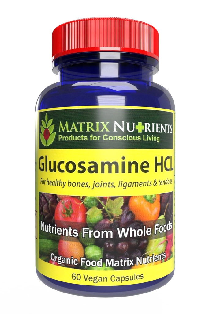GLUCOSAMINE HCL - Cartilage Builder! Vedlikehold sunne ledd, bein, ligamenter og tendoner. Absorpsjonsrate opp til 98% - Vegan Capsules (60ct)