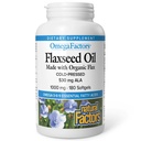 Omega Factors by Natural Factors, Flaksfrøolje, støtter generell helse med Omega-3, 6 og 9 fettsyrer, 180 mykegel (180 porsjoner)