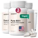 Nourished 40:1 Myo-inositol & D-Chiro Inositol - Supplement for kvinner med fruktbarhet, hudhelse eller menstruasjonssyklus symptomer - Hormonbalanse for kvinner - 360 kapsler