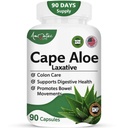 Cape Aloe Naturlig Laxative Supplement-ventiv relief-regulere Bopel - All-Naturlig Herbal Detox- Vektkontroll Supplement- Dietthjelp Kosttilskudd- 90 Caps- Ikke-GMO