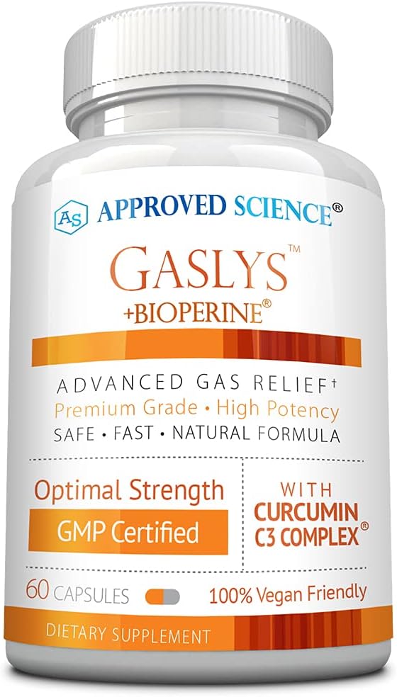 Godkjent vitenskap® GaslysTM - Soothe Digestive Tract, Alleviger gass og magekramper - Artichoke pulver, Ginger, Fennelfrø - 60 greve - Pakke med 1