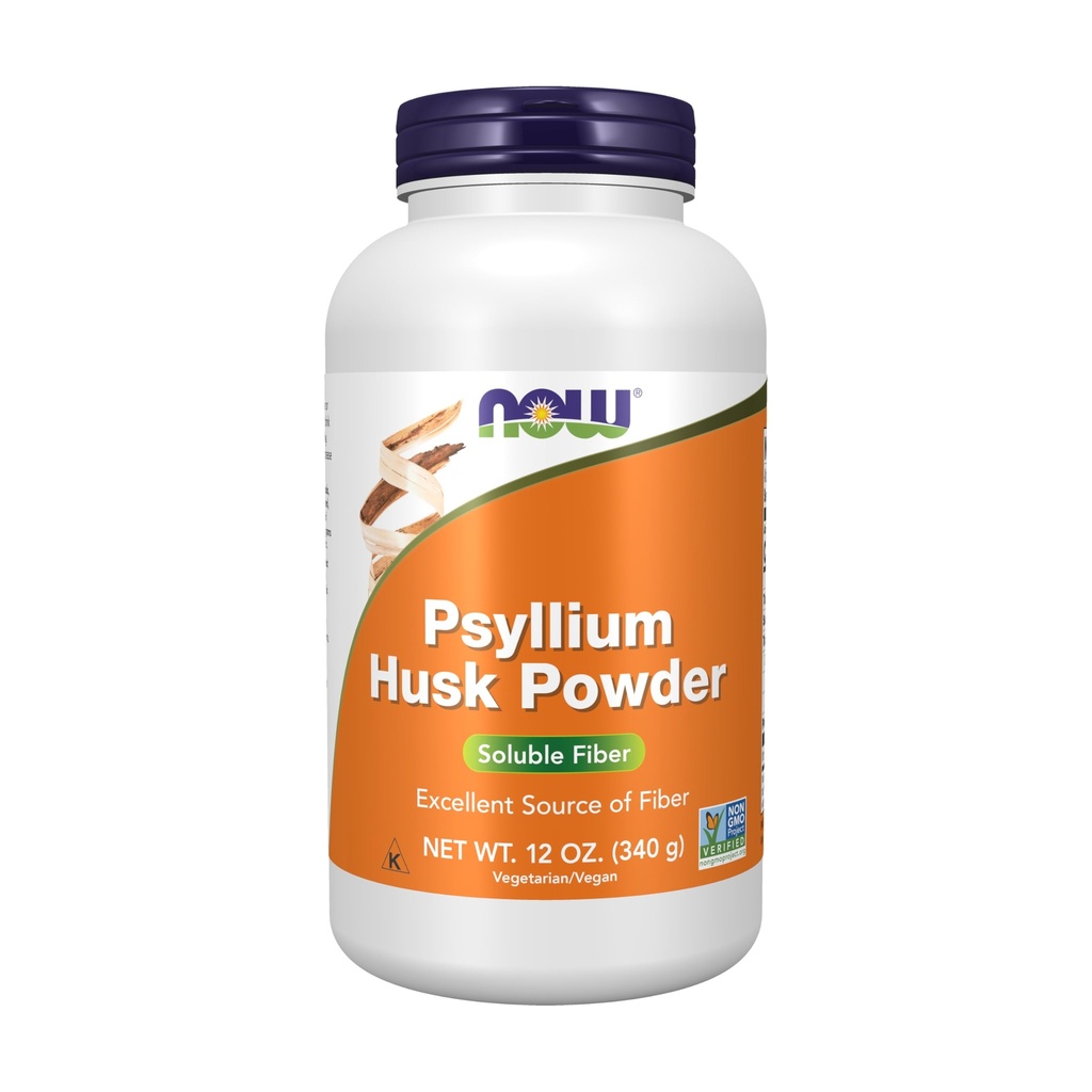 NU Mattilskudd, Psyllium Husk pulver, ikke-GMO prosjekt verifisert, oppløselig fiber, 12-Ounce