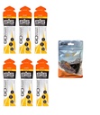 Vitenskap i Sport GO Isotoniske Energi Gels - 6 x 60ml Pakker Bundle med elastisk No-Tie Sko Laces. Vegansk, Laktosefri, Glutenfri, Hvetefri, Nøttefri, SOYA Gratis (Orange)