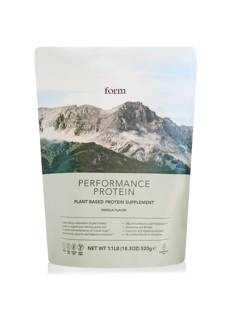Form Performance Protein - Vegansk proteinpulver - 30 g plantebasert protein per servering, med BCAA og digestive enzymer. Perfekt post trening. Smaker godt med bare vann! (Vanilla)