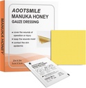 Manuka honning sår omsorg - honning sår dressing 2" x 2" honning medisinsk bandage sår patch for mindre slips, kutt, lacerasjoner, skald og brenner for sår healing, 10 stk