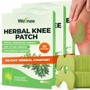 Wellnee Original Herbal Knee Patch - Wellknee Plaster for Knee støtte & muskelsmerter - Maksimal styrke for en midlertidig relief - klebne varme lapper laget med naturlige urter for velvære (30 pads)