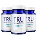 TRU NIAGEN patentert NAD Supplement for anti-aldring og celle regenerering, 300 mg Niagen, 30 serveringer | støtter cellulær energi, hjerne, muskel | Nicotinamid Riboside (NR) Ta 1 daglig | 3 flasker