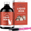 Jerntilskudd for katter - flytende jern for anemi med kattevitaminer, støtte jernnivå, fremme rød celle, økt energi og vitalitet i kattehelse, 3,4oz(100ml)
