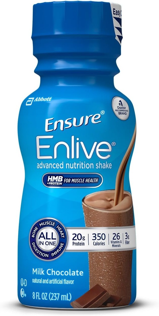 Sikre avansert ernæring Skake med 20 gram protein, måltidserstatningshakes, melke sjokolade, 8 fl oz, 16 count
