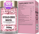 Inositol Supplement – Myo-Inositol & D-Chiro Inositol med Chasteberry, Berberine & Ashwagandha – Ideell 40:1 Blande med folat & vitamin D – Vegansk kvinners velvære formel – 120 kapsler