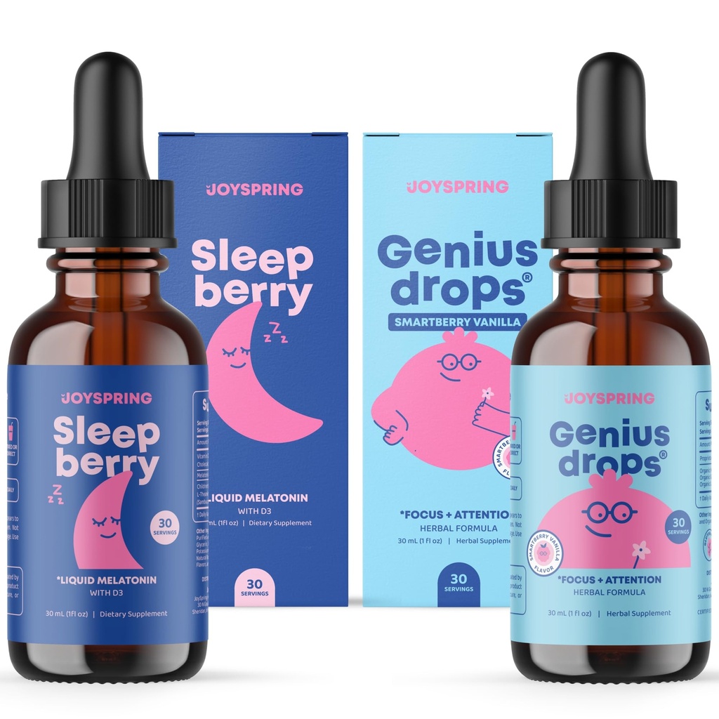 JoySpring SleepBerry flytende Melatonin og genius faller Smartberry Vanilla for barn