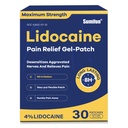 Sumifon 4% Lidocain smerte lindring lapper 30 greve maksimal styrke Numbing Gel patch for rygg kne hals felles ache muskel soreness emne analgesisk FSA eller HSA kvalifisert