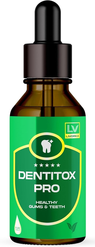 LIVORKA Dentitox Pro dråper for sunne tenner, gums - pakke med 1 flaske i 30 dager