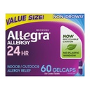 Allegra Voksen 24-timers allergi relief Gelcaps, ikke-Drowsy Innendørs og Utendørs Allergi medisin, 180 mg Fexofenadin HCI Antihistamine Pill, 60-tallet