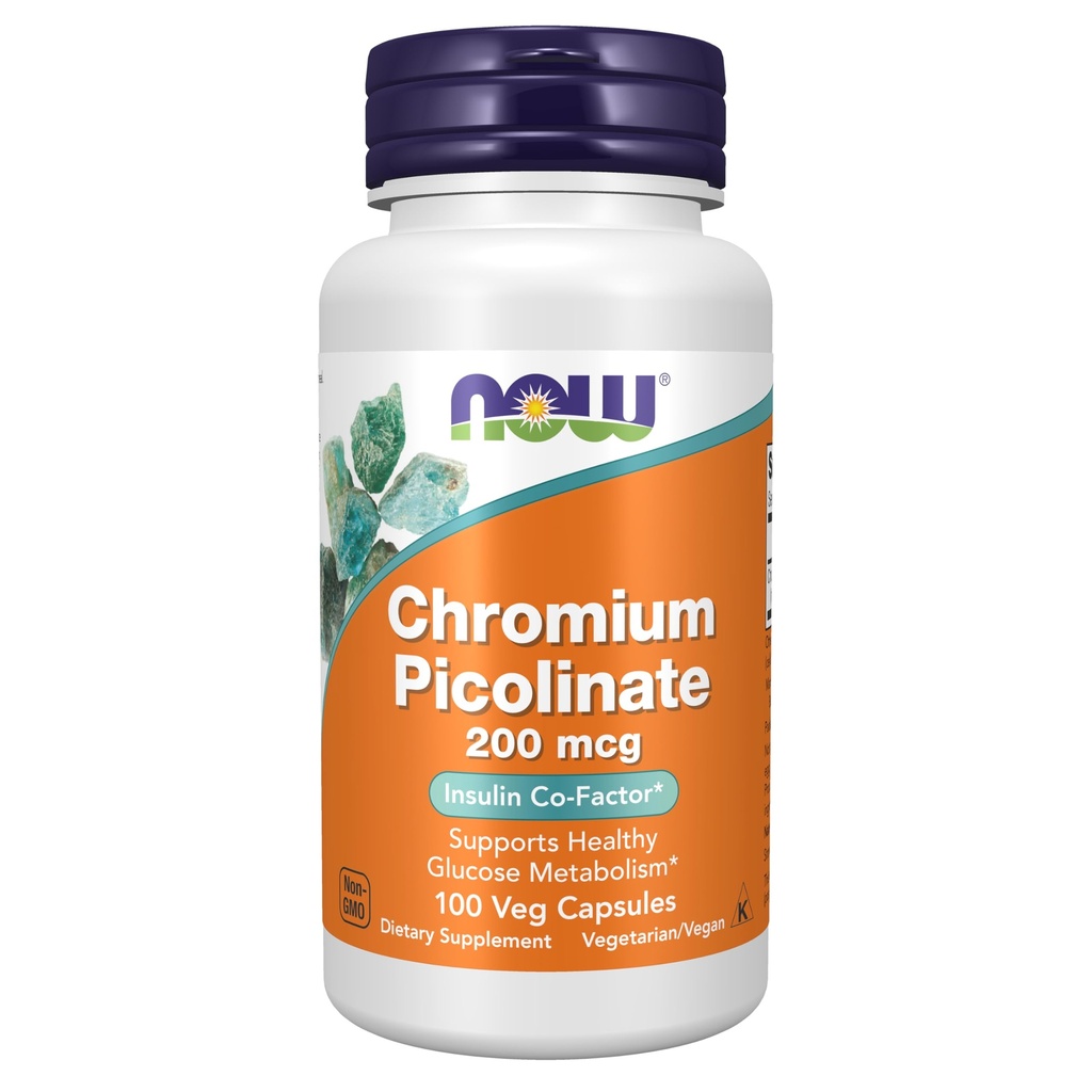 NU Kosttilskudd, Krom Picolinat 200mg, Insulin Co-Factor*, 100 Veg Kapsler