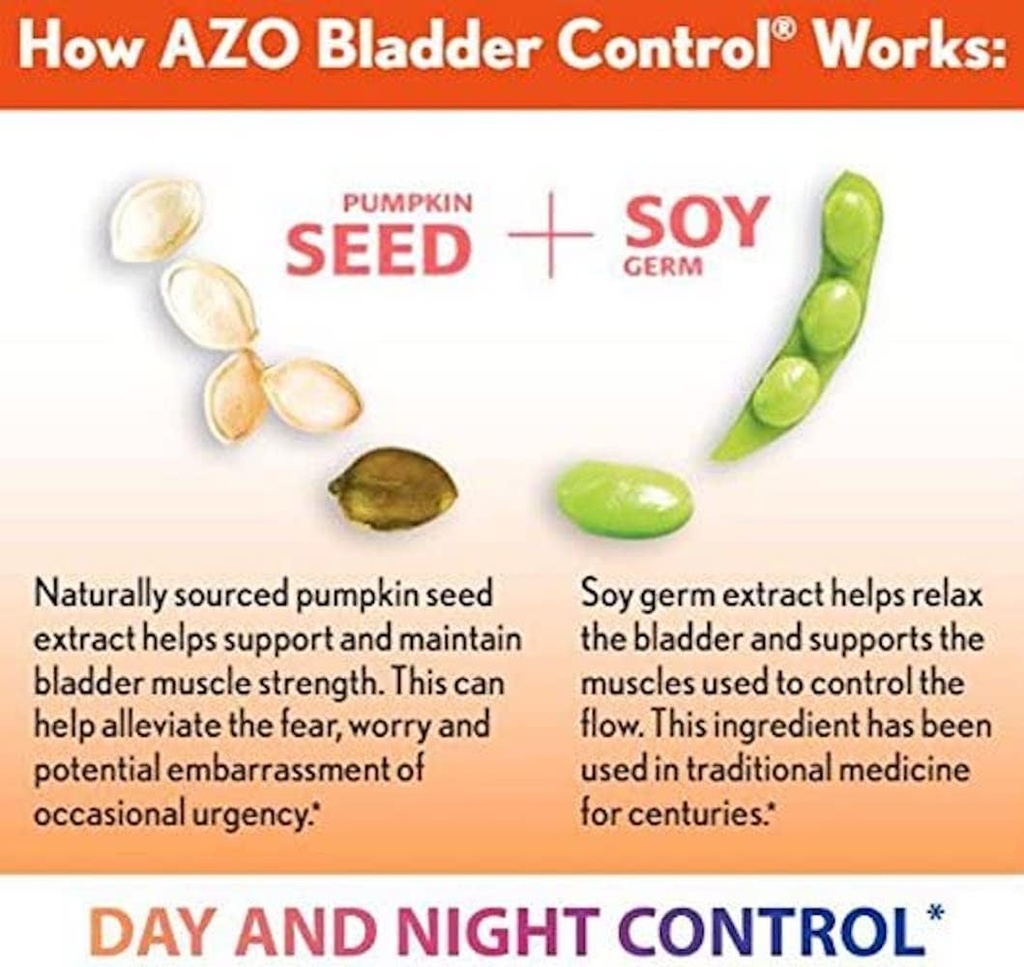 AZO Cranberry Urin Tract Helse Diett Supplement (100 greve) + Blader Control med Go-Less Daily Supplement (72 greve)
