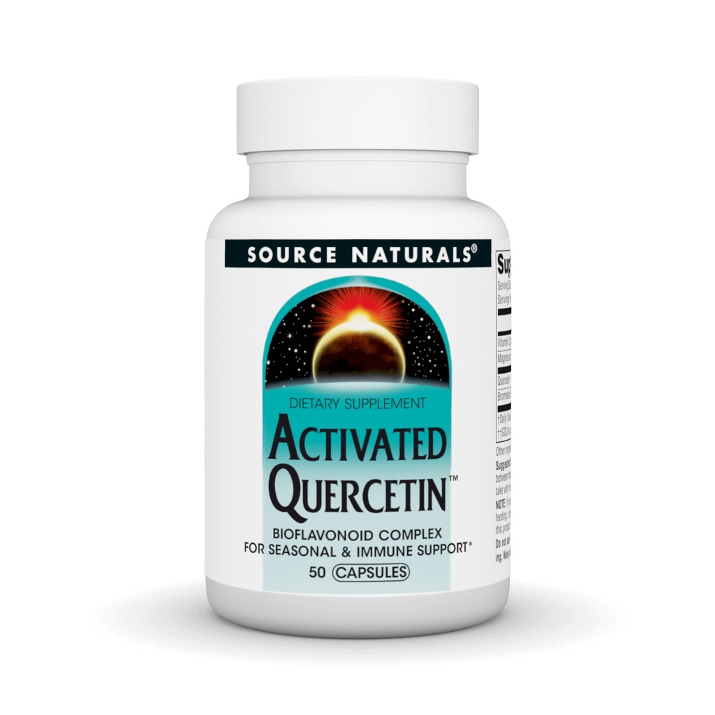 Kilde Naturals Aktivert Quercetin, Bioflavanoid Complex, for sesong- og immunstøtte - 50 kapsler