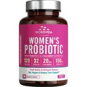 Kvinners probiotiske, 120 milliarder og 32 Strains med tranebær, prebiotika og digestive enzymer, Gut, Vaginal & Urinal Tract Support, 30 forsinket releasekapsler