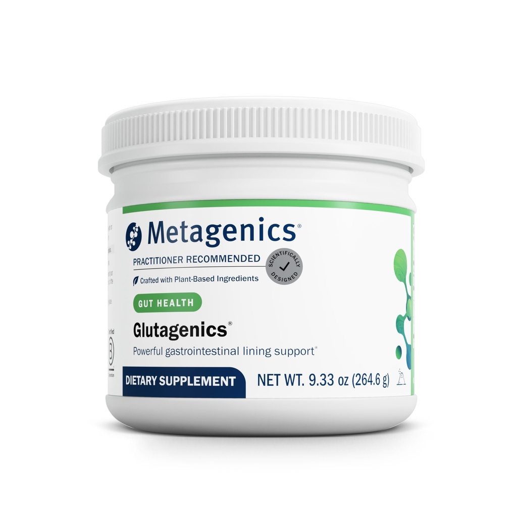 Metagenis Glutagenics - L-Glutamine med Deglycyrhisinated Licorise (DGL) & Aloe Vera - støtter Gut helse, Digestive funksjon & immunsystem - Ikke-GMO, Glutenfri pulver Supplement - 60 Services