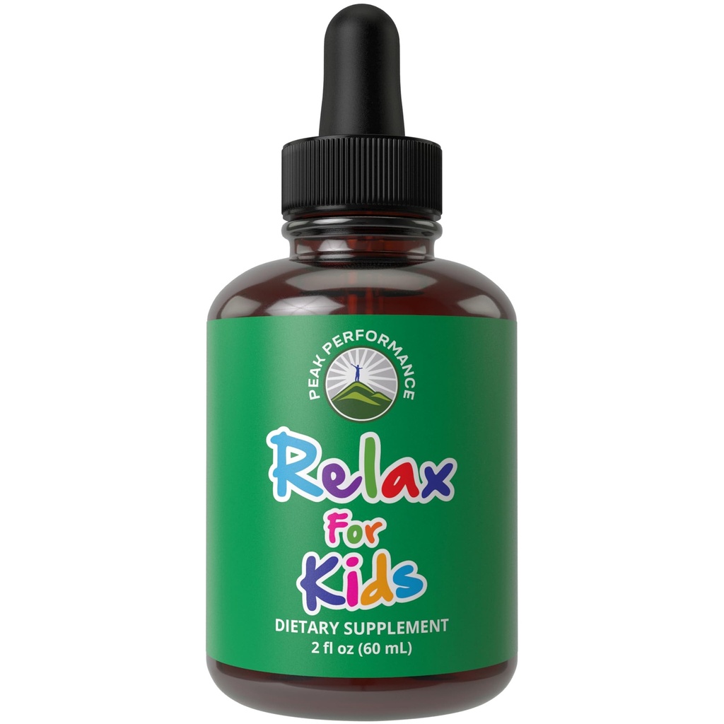 Kids rolig flytende dråper. Hjelp for avslapning, beroligende, optimal søvn med kamille, magnesium. Ingen bitersmak. Barn vil ikke vite at de tar det. Sukker gratis 9-i-1 Vegansk Supplement. Non-Habit Forming