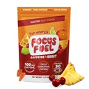 FocusFuel Energy Chews – Fruit Punch Flavor (15 serveringer) – 100mg Koffein + L-Theanine + B12, Magnesium – Økt fokus og energi – Ingen krasj eller Jitters