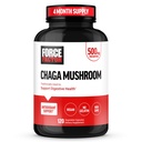 FORCE FACTOR Chaga Mushrooms Kapsler, Mushroom Supplement for å støtte Gut Helse og Digestion, laget av ekte moshrooms, Vegansk, Ikke-GMO, 120 Kapsler