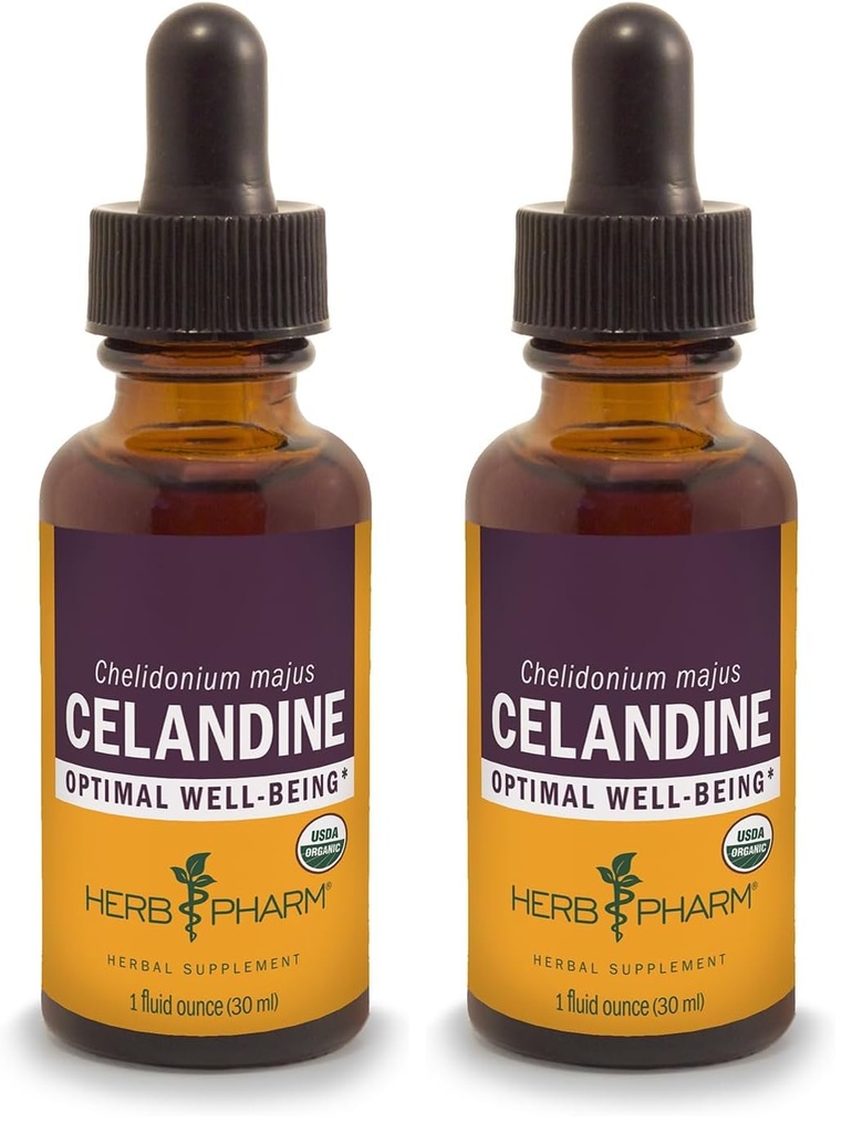 Herb Pharm-sertifisert organisk celandine flytende ekstrakt - 1 Ounce (pakke med 2)
