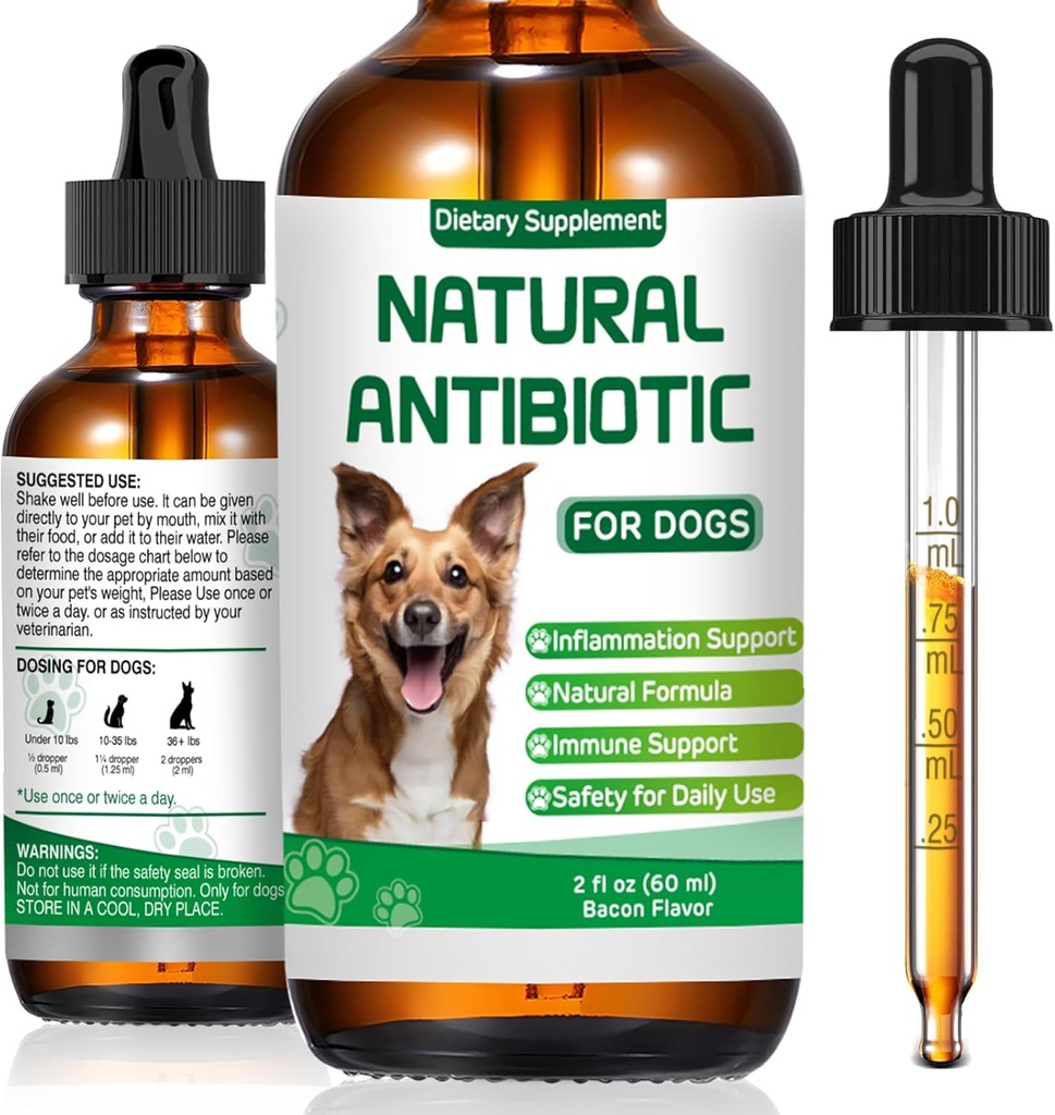 Antibiotika for hunder, Naturlige antibiotika for hunder,Pet Antibiotika, Hunde Multivitamin, støtter hundallergi og kløe relief, Dietary Supplement,Naturlig herbal Supplement