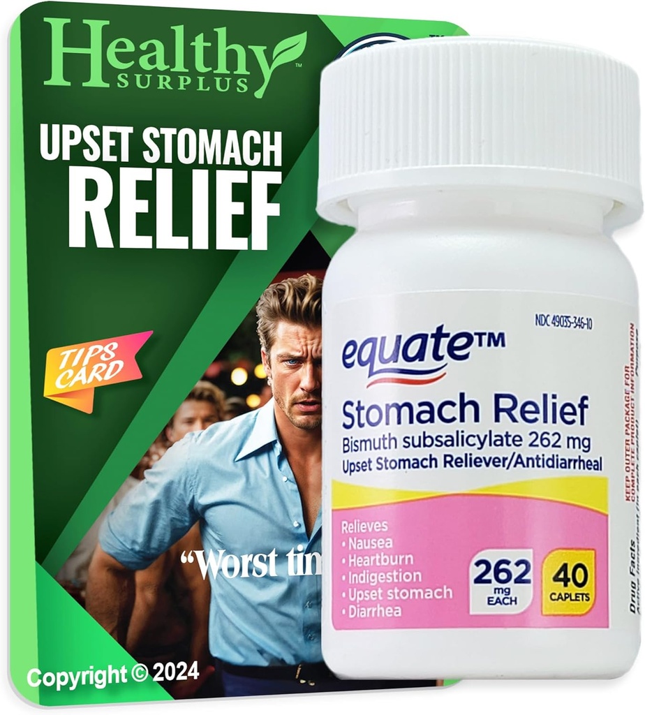 Sunn Surplus Mage Relief - Bismuth Subsalicylate 262 mg 40 kapell