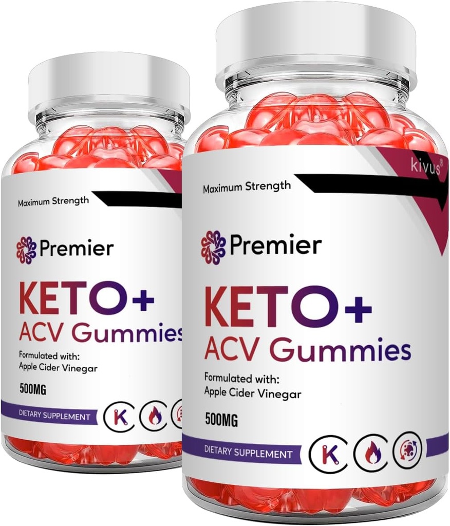Premier Keto Gummies - Premier Keto + ACV Gummies (2 Pakke, 120 Gummies)