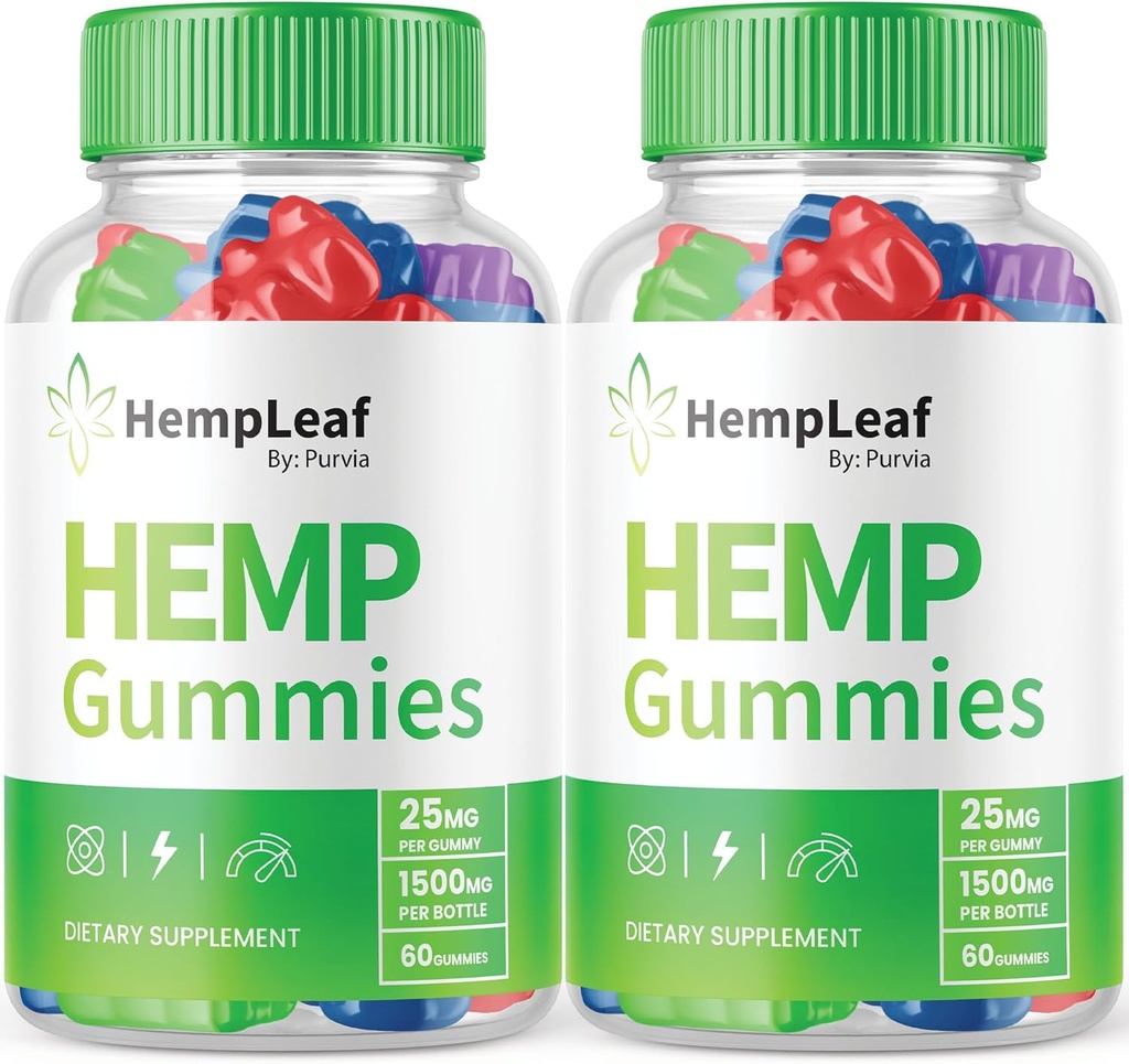(2 Pakke) Hempe Leaf Gummies - Offisiell formel - Hempe Leaf Gummies med Hempe Extract, Avansert styrke Zen ytelse hampe Blend, Zen Boost Hemmies maksimal styrke, Zen Gummies (120 Gummies)