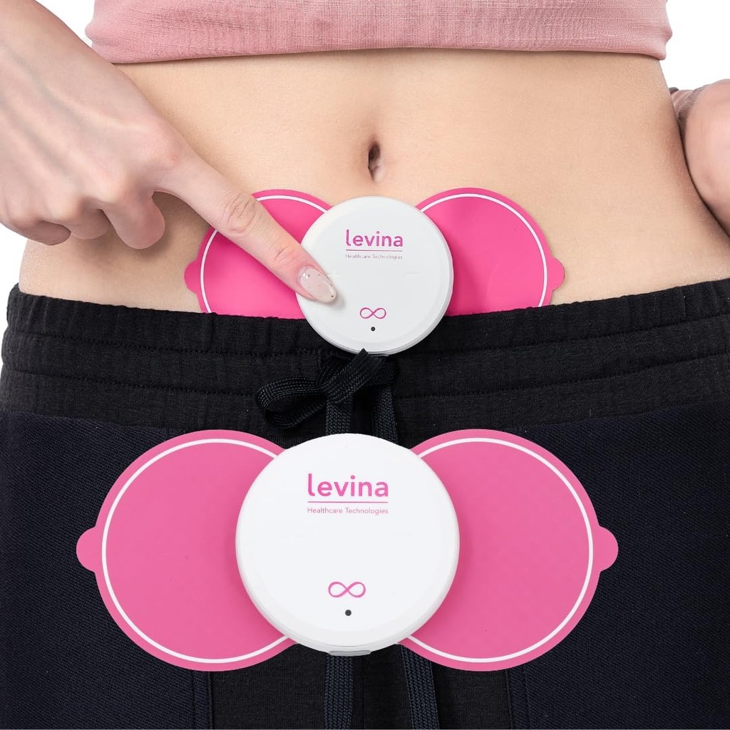 Levina Menstruell periode relief enhet - Trådløs TENS enhet og biokompatibel elektrode pads, oppladbar, magnetisk tilkobling, Instant Cramp & PMS Relief, og narkotika-fri, FSA HSA kvalifisert (RS-38)